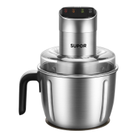 苏泊尔(SUPOR)绞肉机家用 电动多功能不锈钢悬浮刀料理搅拌机2.2L大容量馅婴儿辅食机 JR65-G220