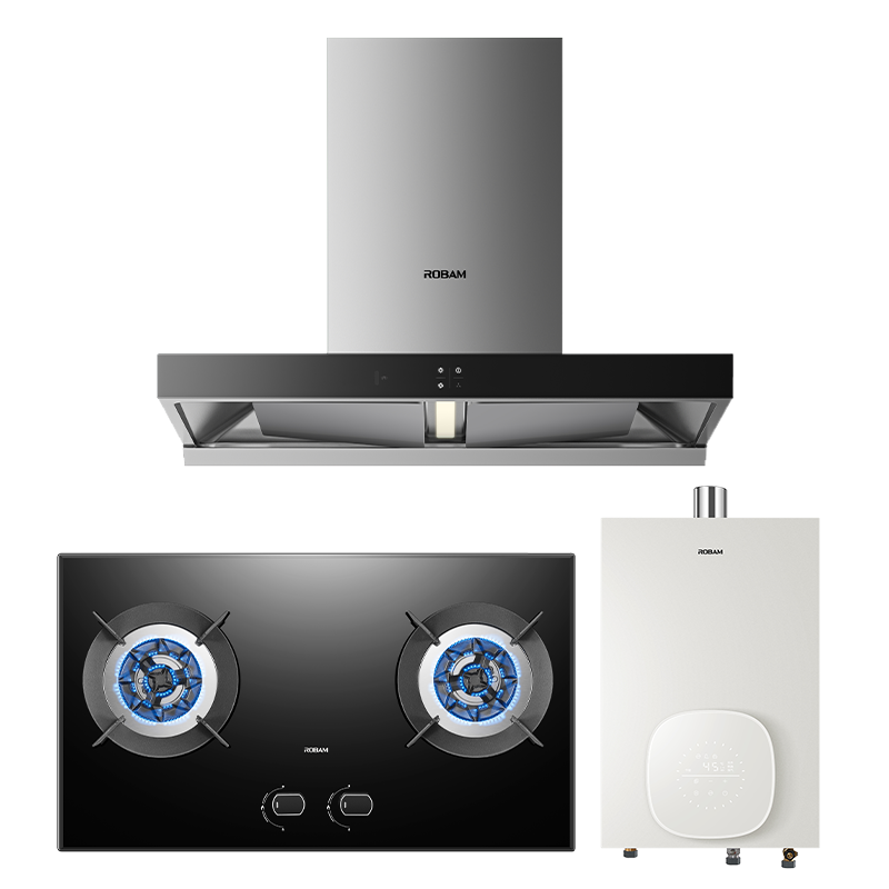 老板(ROBAM)烟灶热三件套 24m³油烟机灶具热水器套装 60X6S+57B0X+HT322A-16