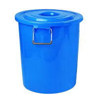 晨以橙 塑料桶 带盖100L三色可选 个