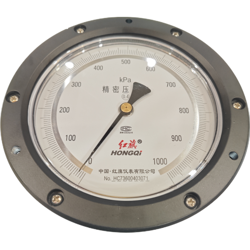 红旗 精密压力表轴向带边定制检测款 Y150 0-1000KPA 块