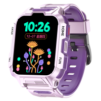 小霸王SUBOR儿童智能电话手表Y01全网通大屏双摄视频通话定位支付学习拍照男女孩小学生 粉色
