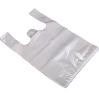 老房太太 食品袋 塑料袋 30*48cm 透明白色 背心式 加厚 承重13斤 L74 50个/捆