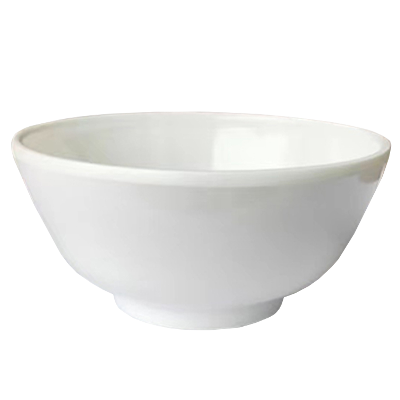 炯毅 密胺碗白色小碗汤碗商用米饭碗餐厅饭店酒店火锅店专用仿瓷碗餐具 密胺瓷碗 4.5寸加厚 个
