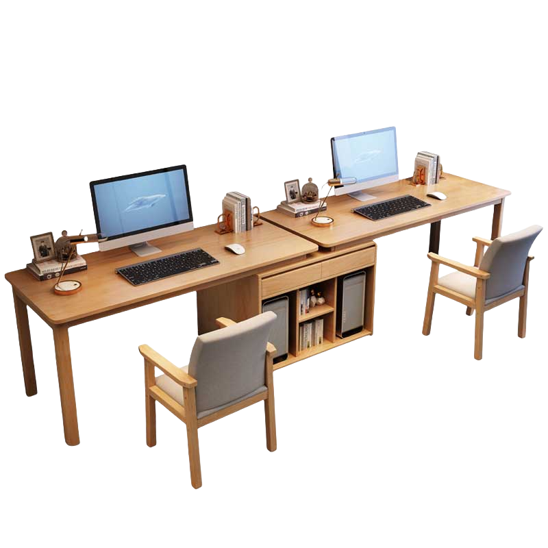 铭思达实木双人书桌