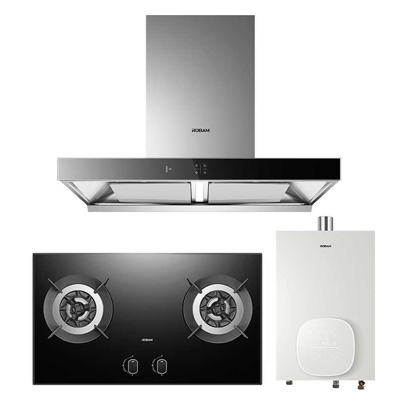 老板(ROBAM)烟灶热三件套 23m³油烟机灶具热水器套装 60X2S+57B0X+HT322A-16