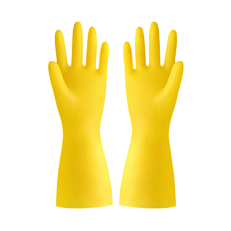 优彩嘉 乳胶手套 加厚黄色橡胶牛筋 YCJ-S41 单位:双