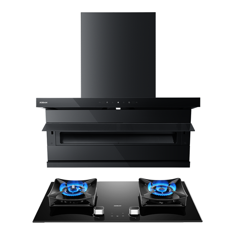 老板(Robam)烟灶套装[小黑翼D1P] 27m³超薄顶侧双吸 烟灶套餐27A15-D1P+51B0A(天然气)