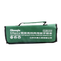 长鹿 镜面高档两用扳手组套 401310 (Cr-V)(帆布袋) 10PCS 套