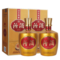 [官方正品]山西杏花村汾酒 53度金巴拿马汾酒500ml*2瓶盒装白酒