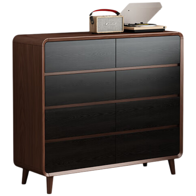 锦北木制斗柜卧室储物柜客厅收纳柜大容量抽屉柜长100cm8斗柜高脚款