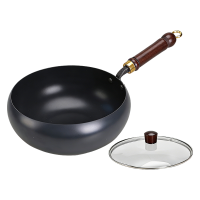 吾梓 炒锅 24cm光面+玻璃盖 个