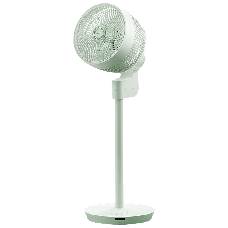 艾曼达电风扇空气循环扇落地扇家用轻音3D立体送风暴风快循环台立式电风扇C6 苹果绿