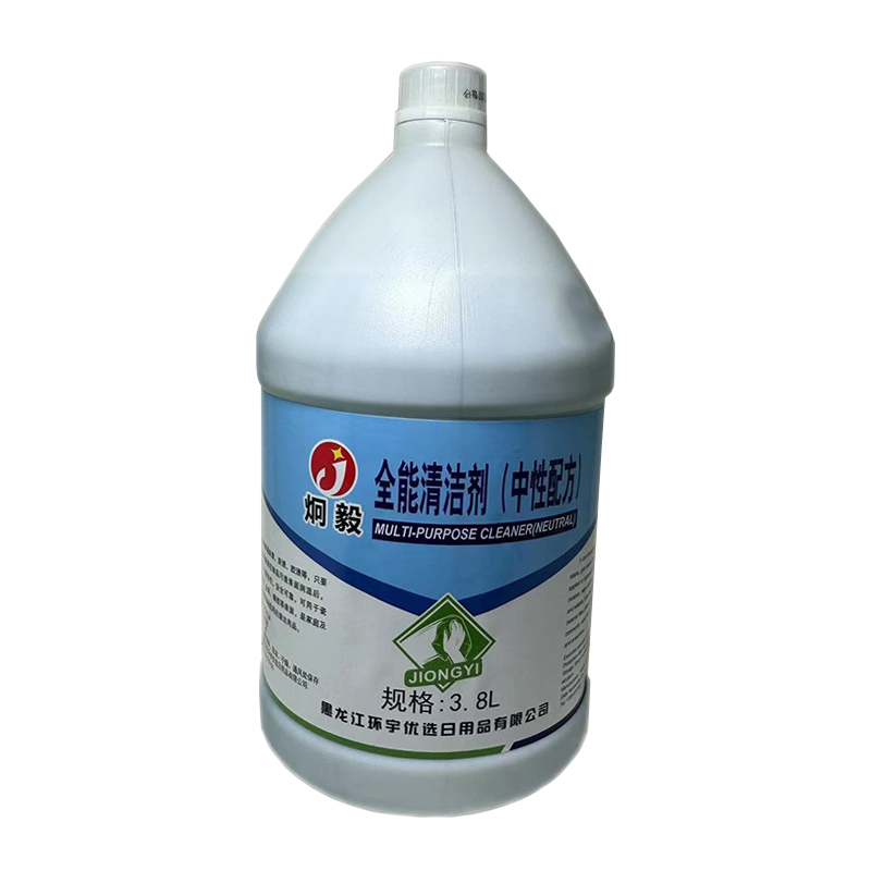 炯毅 全能清洁剂 污渍清洁剂 地面桌面 洗地机用多用途全能水 全能清洗剂 (中性配方) 3.8L 桶