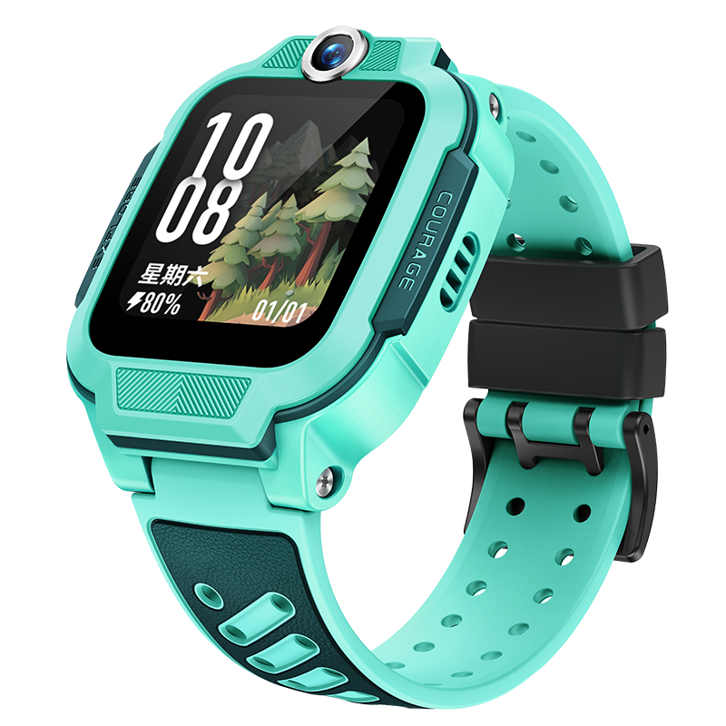 小天才电话手表 Q3玉髓绿 彩色表带版 长续航防水GPS定位智能手表 学生儿童移动联通4G视频拍照手表手机男女孩