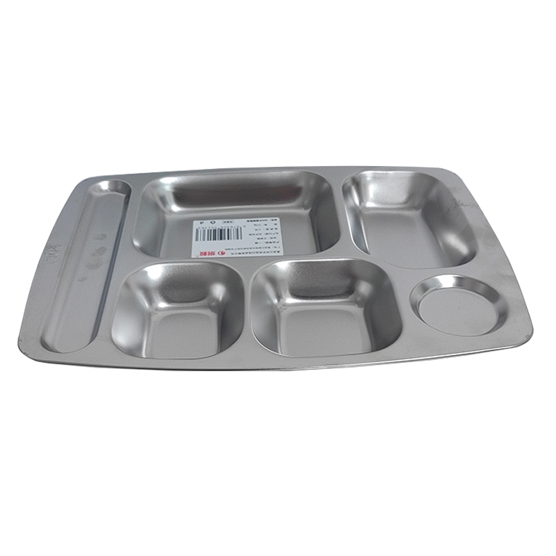 炯毅 餐盘成人分格不锈钢快餐盘食堂餐盘学生餐盒自助打饭盘快餐盘 304不锈钢餐盘 深盘 JY550 个