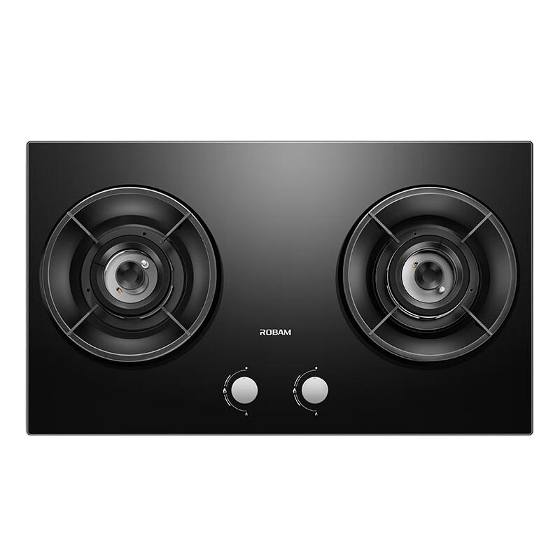 老板(Robam)燃气灶煤气灶家用大火力灶具 双灶台式嵌入式炉具 高热效率 聚能猛火灶2B0A2 天然气 70%热效率