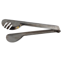 炯毅 不锈钢食品夹子厨房烤肉烧烤夹菜煎牛排家用防烫面包食物户外烧烤 不锈钢食品夹寸24cm/把