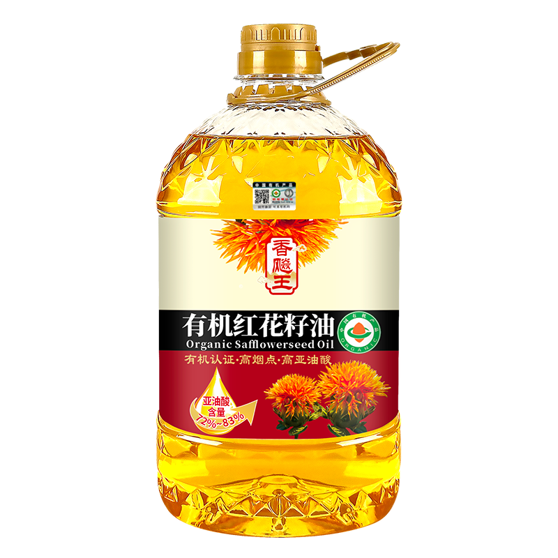 香飚王[有机认证] 有机红花籽油2700ml食用油 高烟点可热炒烹饪
