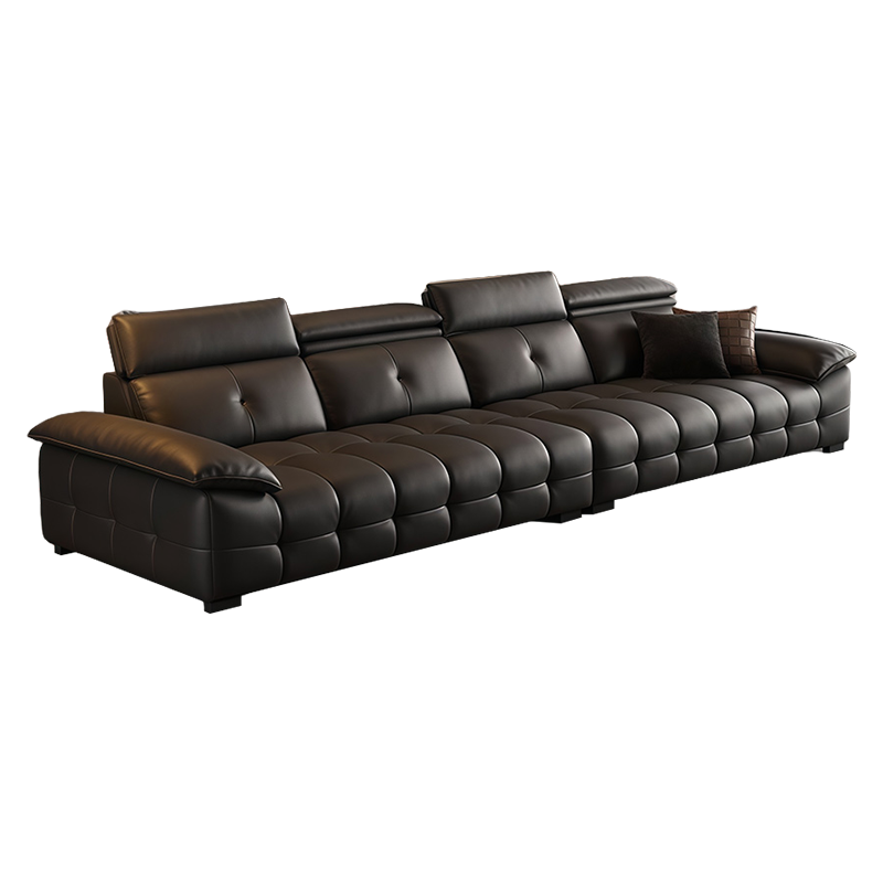 虔度简约现代真皮沙发客厅高靠劳伦斯轻奢极简组合沙发直排