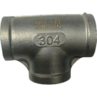 蔚珺304不锈钢内丝三通6分个