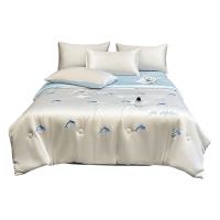 弗切尔珀榕 水洗冰丝双拼刺绣童趣海豚夏被