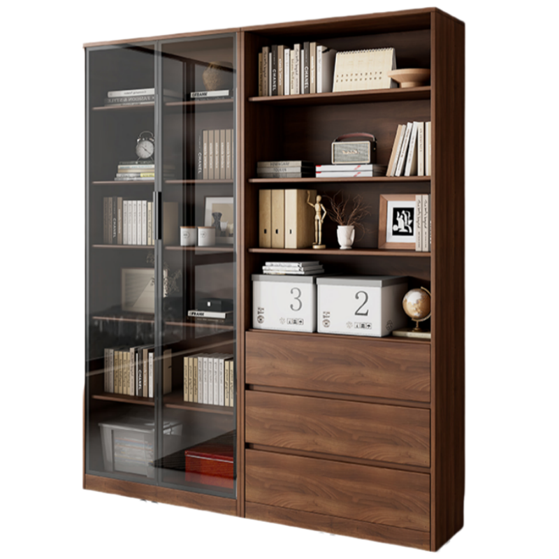 豫龙都书柜原木色个