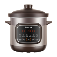 苏泊尔(SUPOR)电炖锅紫砂锅4L/升大容量煲汤锅养生锅煮粥锅电砂锅家用智能预约电炖盅熬粥紫陶内胆DG40YC872