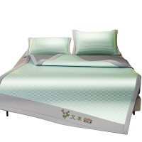 雅鹿水洗冰晶三明治凉席 凉席枕套装透气设计