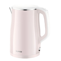 苏泊尔智能防干烧电水壶1.5L粉色底盘加热不锈钢SW-15S03A