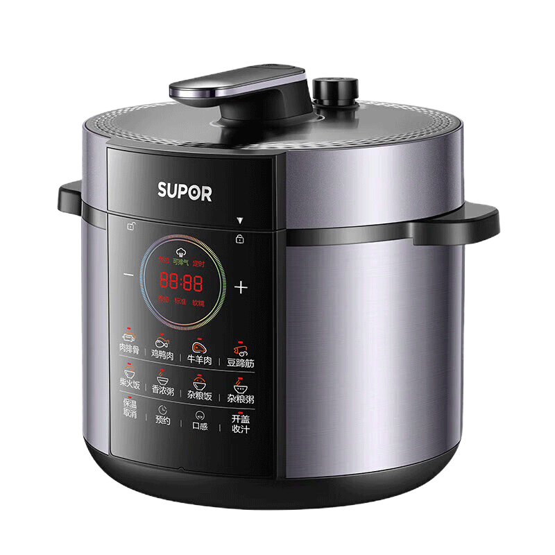 苏泊尔智能6L双胆电压力锅手动排气预约煮饭蜂窝内胆SY-60YC688