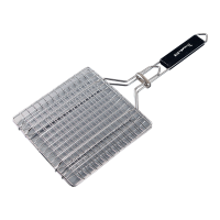 304不锈钢烤鱼夹子户外露营烤肉烧烤烤蔬菜夹子加粗加密网面