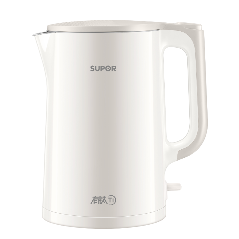 苏泊尔云白2.0L纯钛电水壶底盘加热进口温控器长效保温大容量SW-20S03T