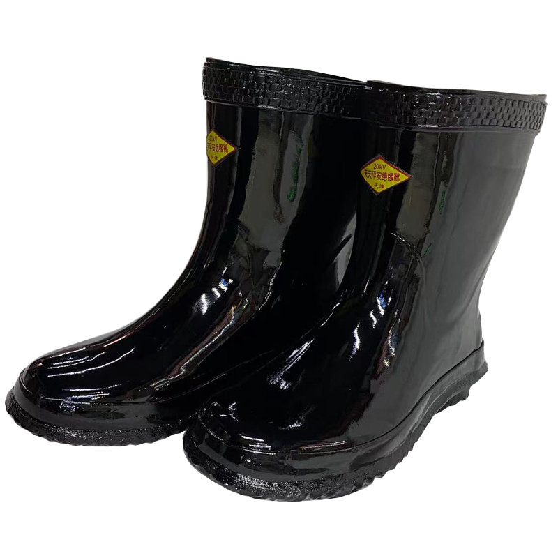 天天平安 中筒绝缘靴 橡胶绝缘胶靴 20KV/双