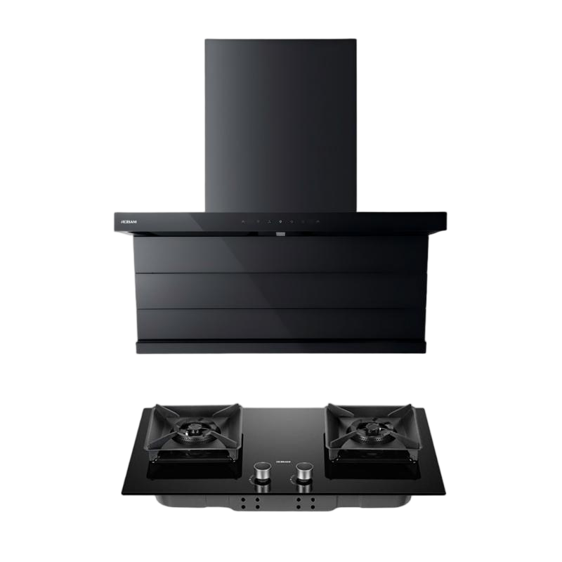 老板ROBAM顶侧双吸烟灶套装 5.2KW直燃火 一级能效全进风嵌入式挥手感应 27A15-D1P+55B7A-D2