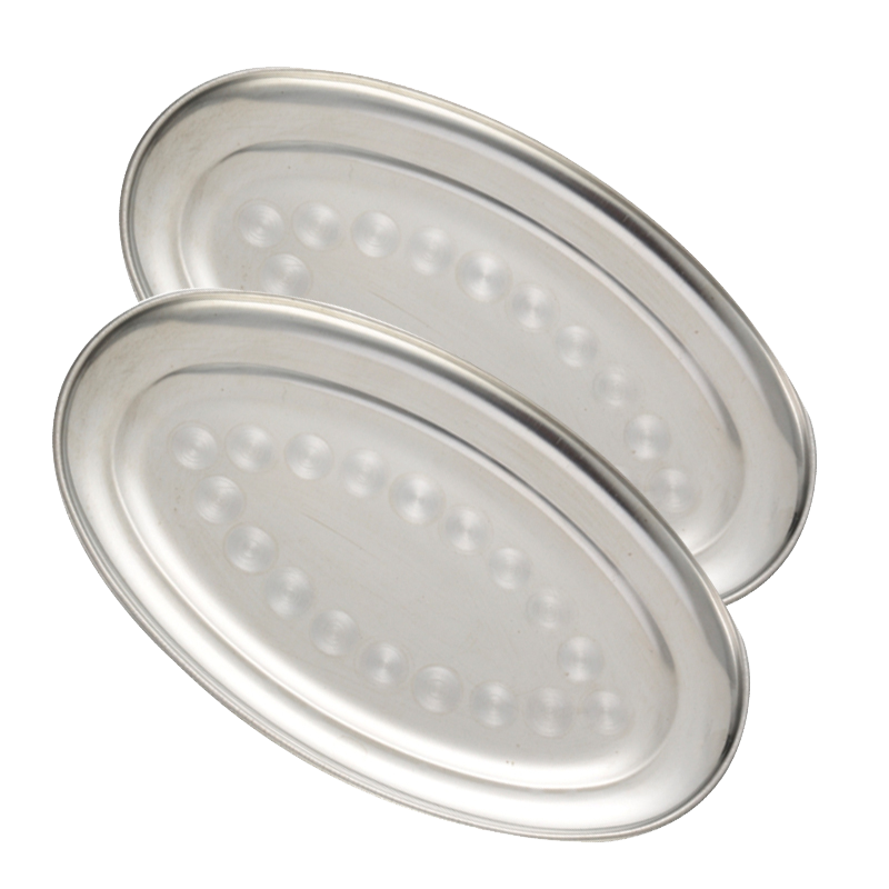 金迪乐不锈钢椭圆形菜碟子蛋形鱼盘