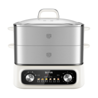 苏泊尔SUPOR三层多功能电蒸锅 ZN30FK69 不锈钢材质 三档旋钮控制 预约蒸煮