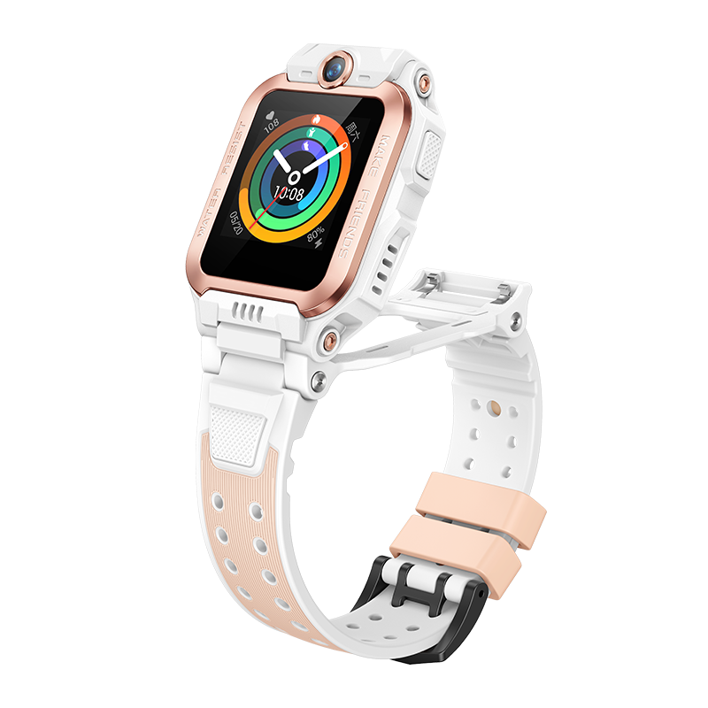 小天才儿童电话手表Z6Pro少年版茶金白防水GPS定位智能手表 学生儿童移动联通电信4G视频拍照前后双摄手表手机男女孩