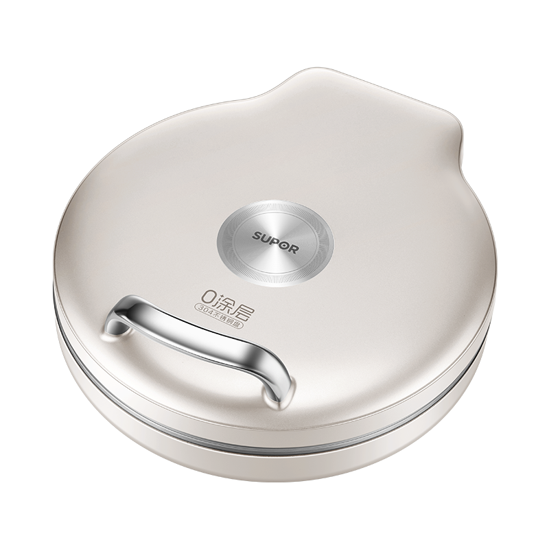 苏泊尔(SUPOR)电饼铛 0涂层304不锈钢 电饼档家用煎饼锅烤肉锅烙饼锅早餐机煎烤机 40mm加深 JJ30A830