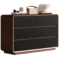 晋舰木制斗柜卧室储物柜客厅收纳柜大容量抽屉柜长100cm6斗柜落地款