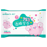 海氏海诺 20抽/袋75%酒精湿巾棉片一次性皮肤清洁物品消毒湿纸巾酒精消毒湿巾