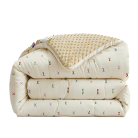 天琴双人被200*230柔软舒适米可双层纱豆豆被TQ-B118