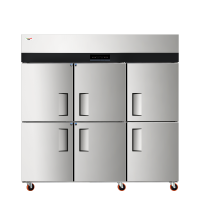 意黛斯 六门冰箱商用保鲜柜冷藏冷冻双温立式电冰箱饭店厨房食堂六开门冰柜1318L大容量不锈钢冷柜YDS-1318AC6D
