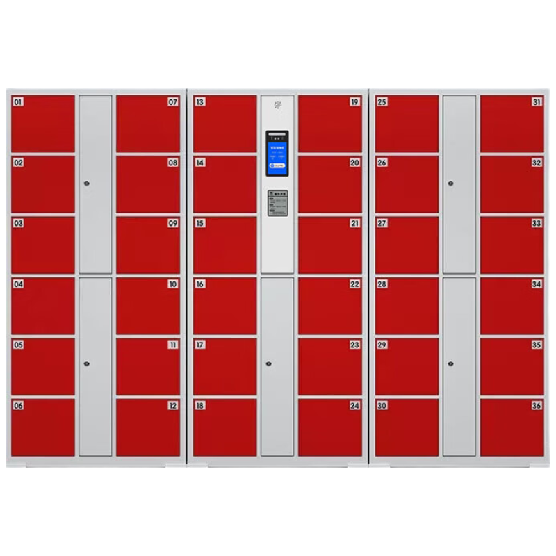 锦北电子存包柜物品存取柜员工储物柜手机寄存柜铁皮柜 36门人脸识别