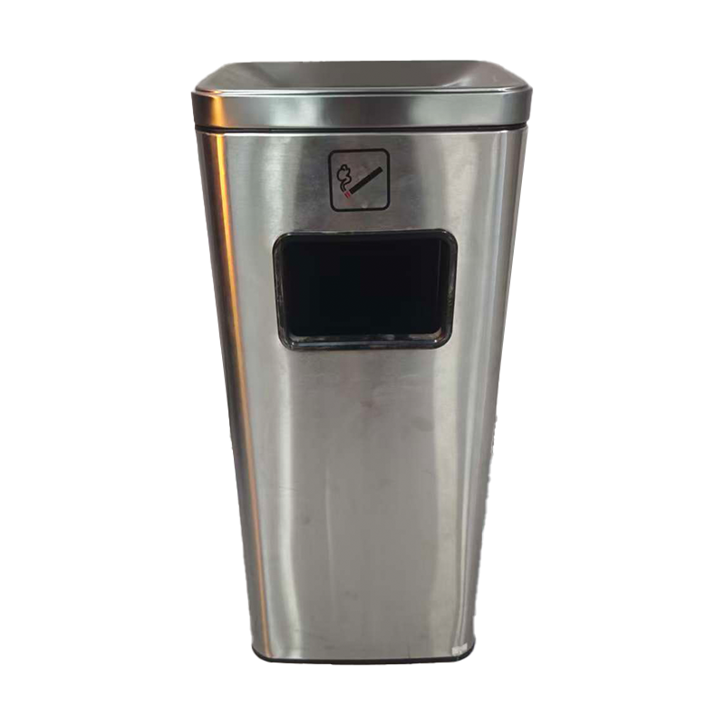 优彩嘉 不锈钢垃圾桶 灭烟单桶 30L YCJ-S60