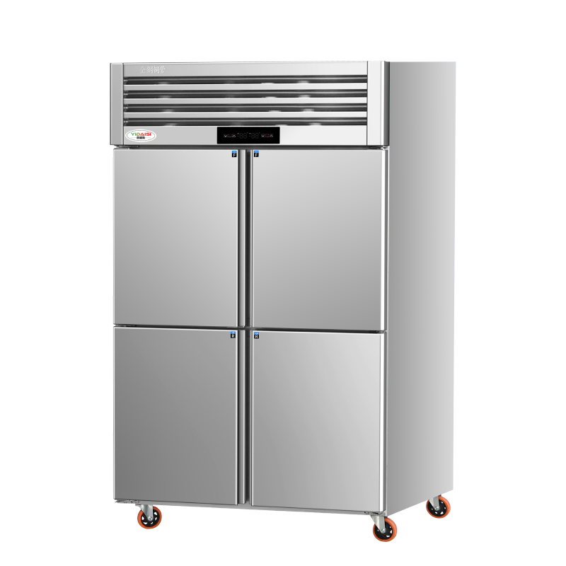 意黛斯 四门冰箱商用保鲜柜冷藏冷冻双温立式电冰箱 饭店厨房食堂四开门冰柜 不锈钢冷柜YDS-LBR4S 双温款