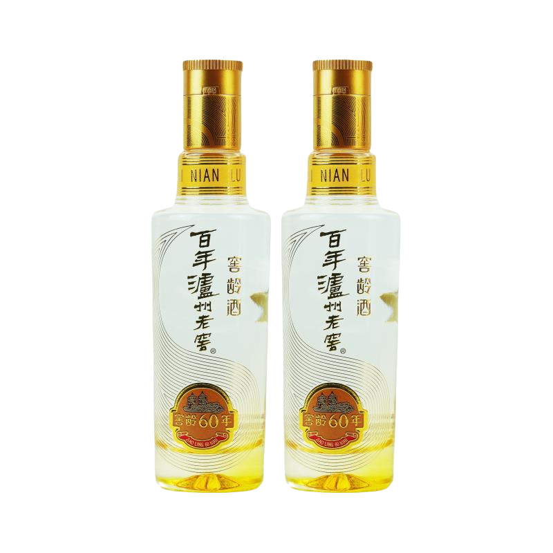 泸州老窖 窖龄60 52度 100ml*5瓶 浓香型白酒