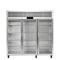意黛斯 展示柜冷藏蔬菜水果保鲜柜全铜管厨房四门六门冰箱不锈钢冰柜商用大玻璃电冰箱三门冷藏款YDS-LBR6Q3BL
