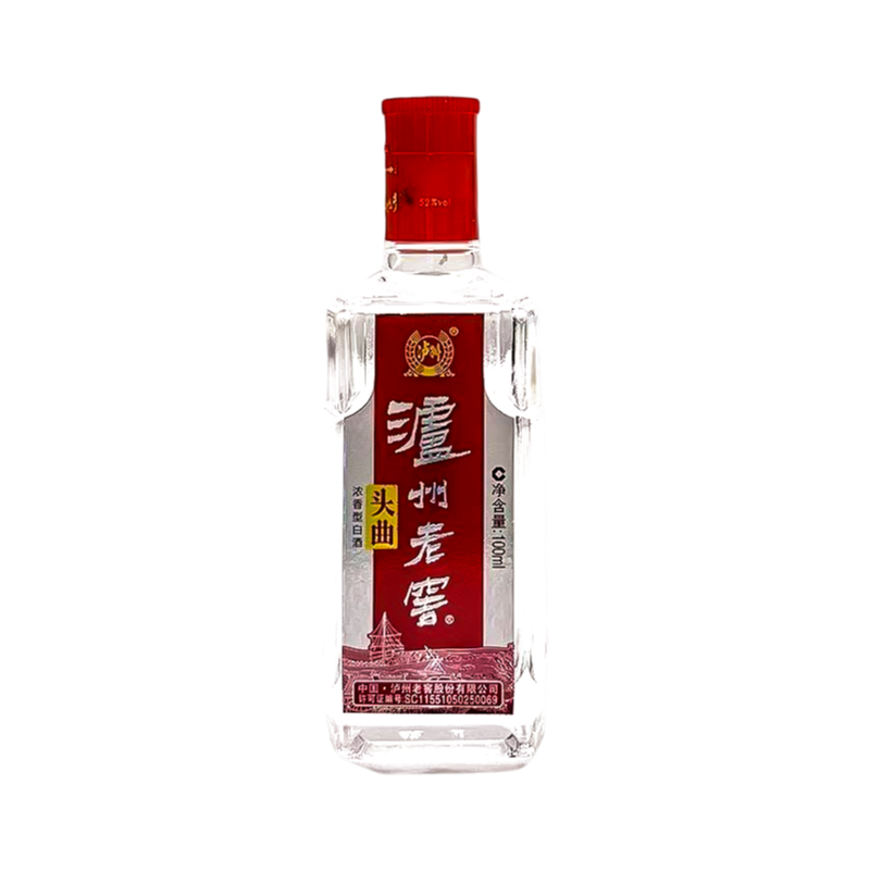 泸州老窖 小头曲 52度 100ml*5瓶 浓香型白酒