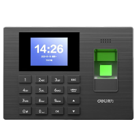 得力(deli) 人脸指纹识别考勤机 蓝牙连接 手机小程序一键导出报表 真人语音 1200枚指纹容量 3960W