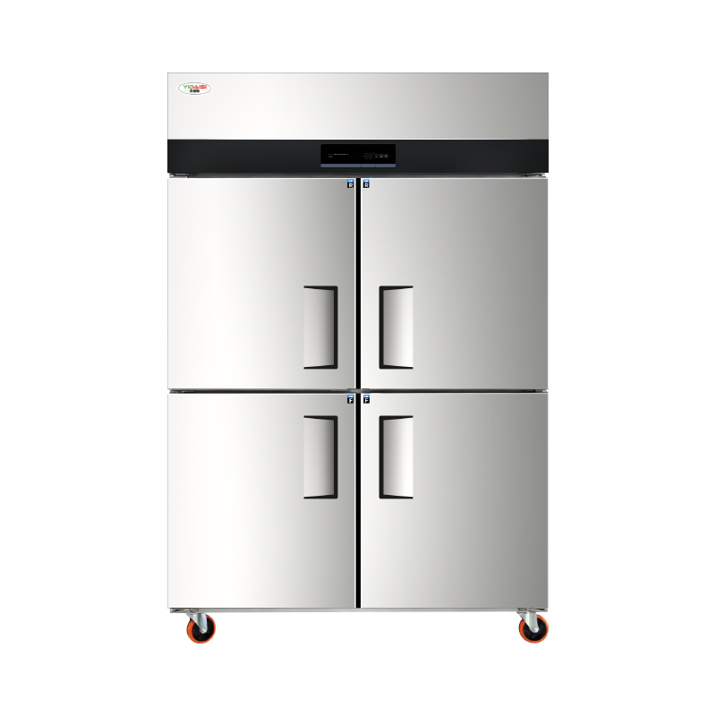 意黛斯 四门冰箱商用保鲜柜冷藏冷冻双温立式电冰箱 饭店厨房食堂四开门冰柜 850L大容量不锈钢冷柜YDS-850AC4D